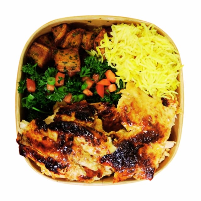 CHICKEN SHAWARMA BOWL.