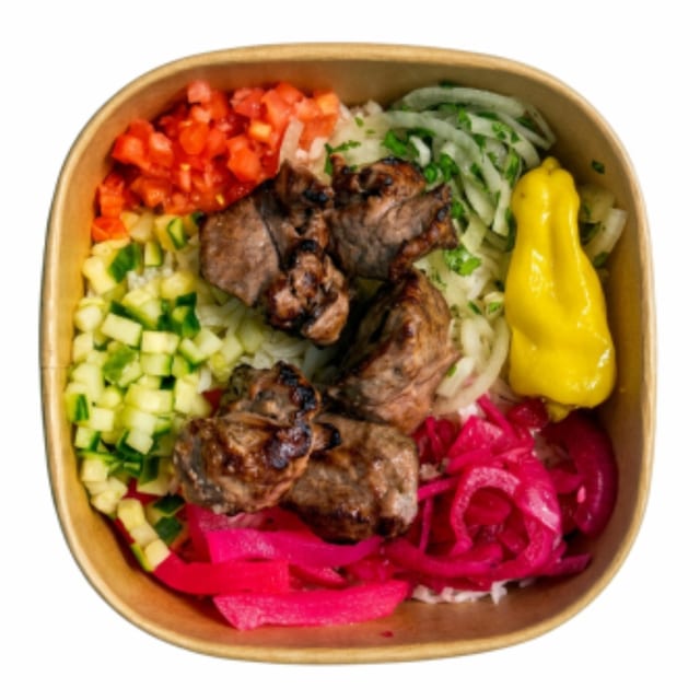LAMB KABOB PLATTER.